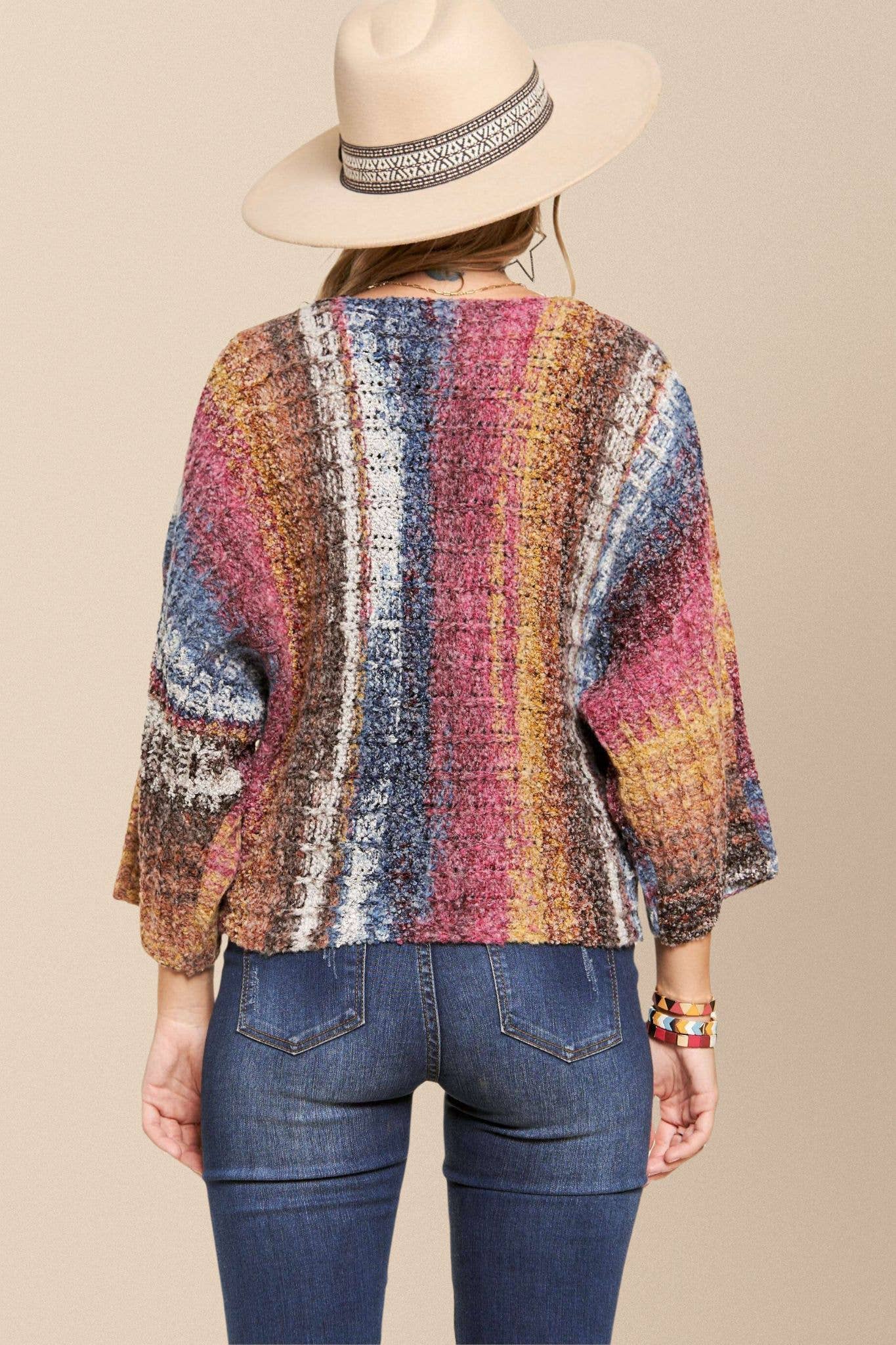 MULTI COLOR SWEATER TOP