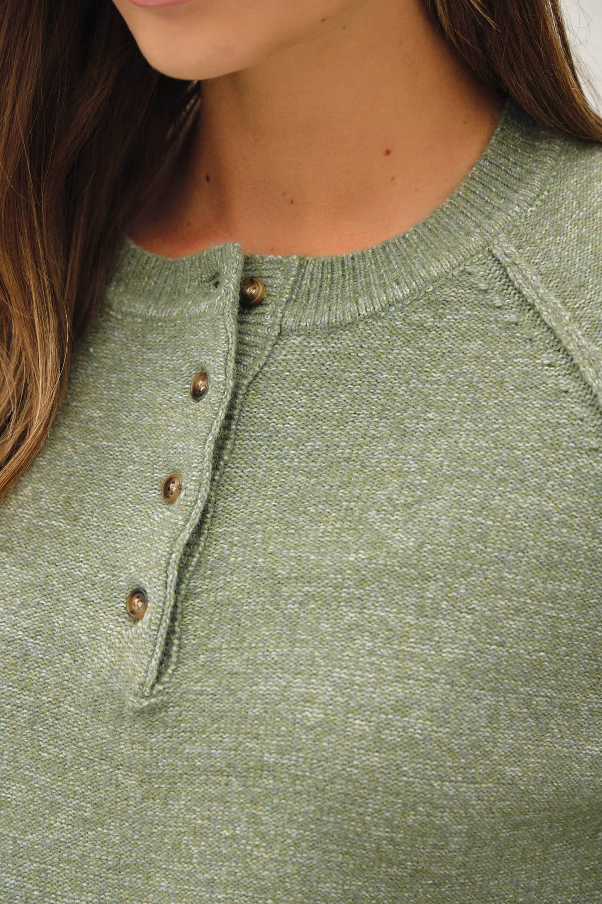 ALPINE ULTRA COZY HENLEYED SWEATER TOP