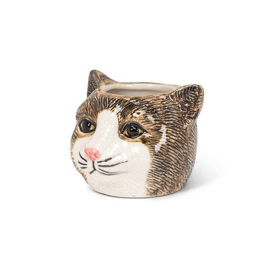 Small Tabby Cat Planter-2.5"H