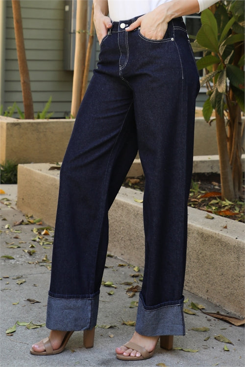 Indigo Trouser Jean w/Folded Cuff