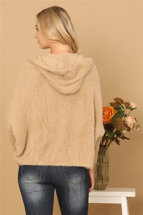 Fluffy Dolman Sleeve Cardigan