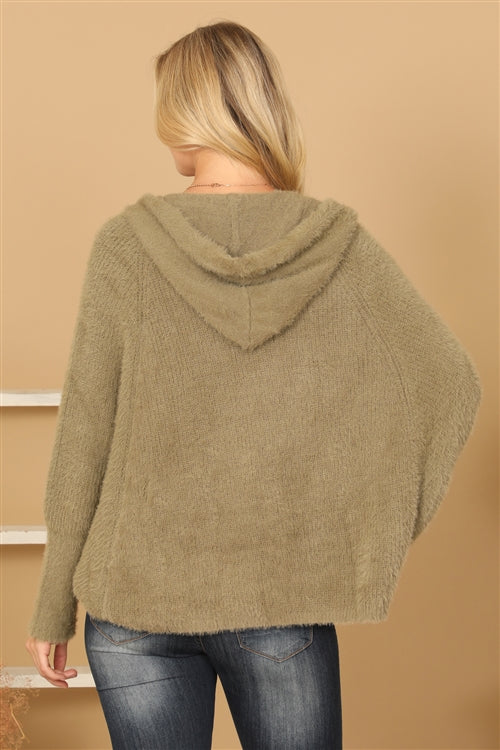 Fluffy Dolman Sleeve Cardigan