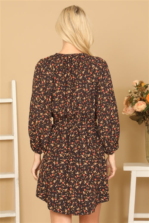 Fall Floral Printed Dress