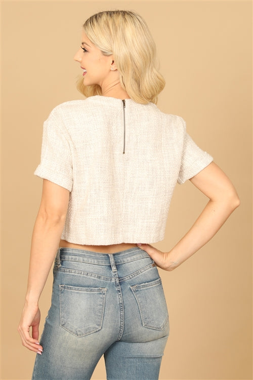 Textured Crop Top