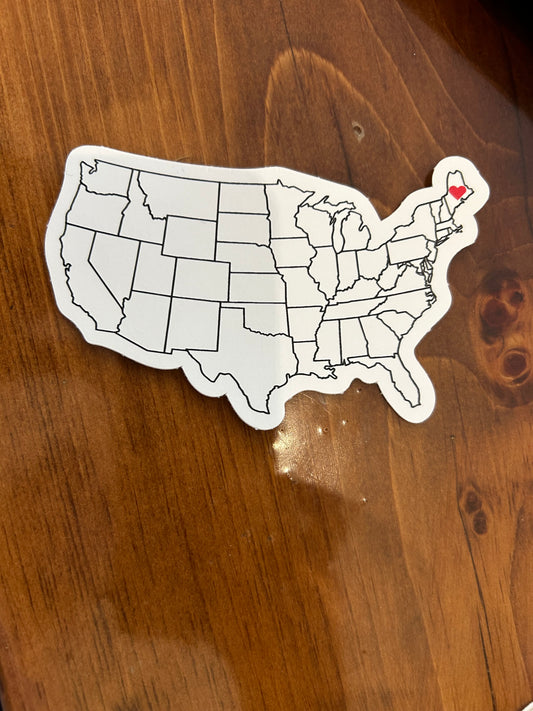 Maine Home State Sticker