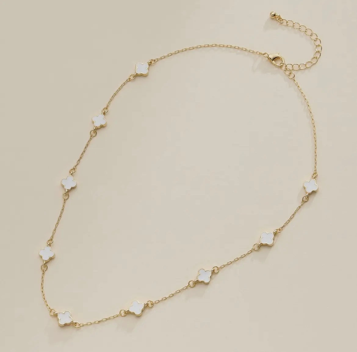 Enamel Clover Chain Necklace