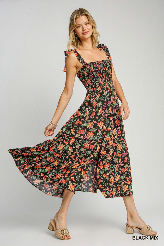 Floral Print Midi Dress