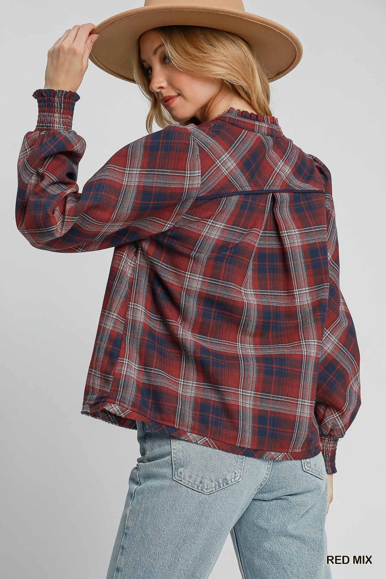 Plaid Blouse