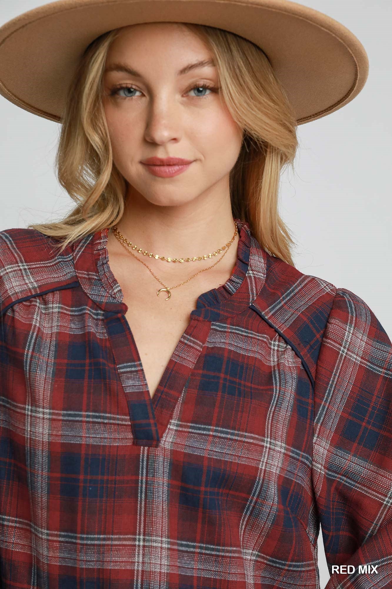 Plaid Blouse