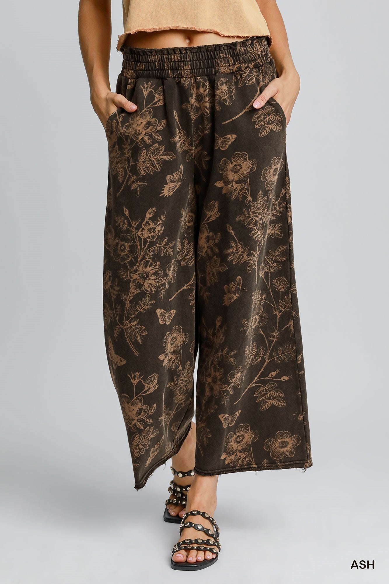 Cotton Blend Printed Pants