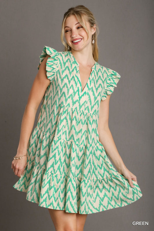 Chevron Print Dress