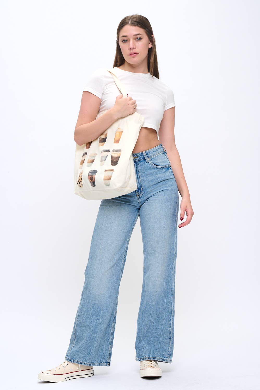 COFFEE CUPS PRINT TOTE BAGS