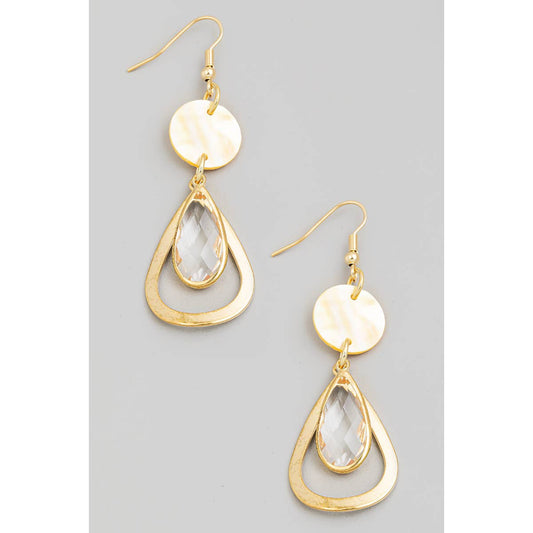 Crystal Teardrop Dangle Earrings