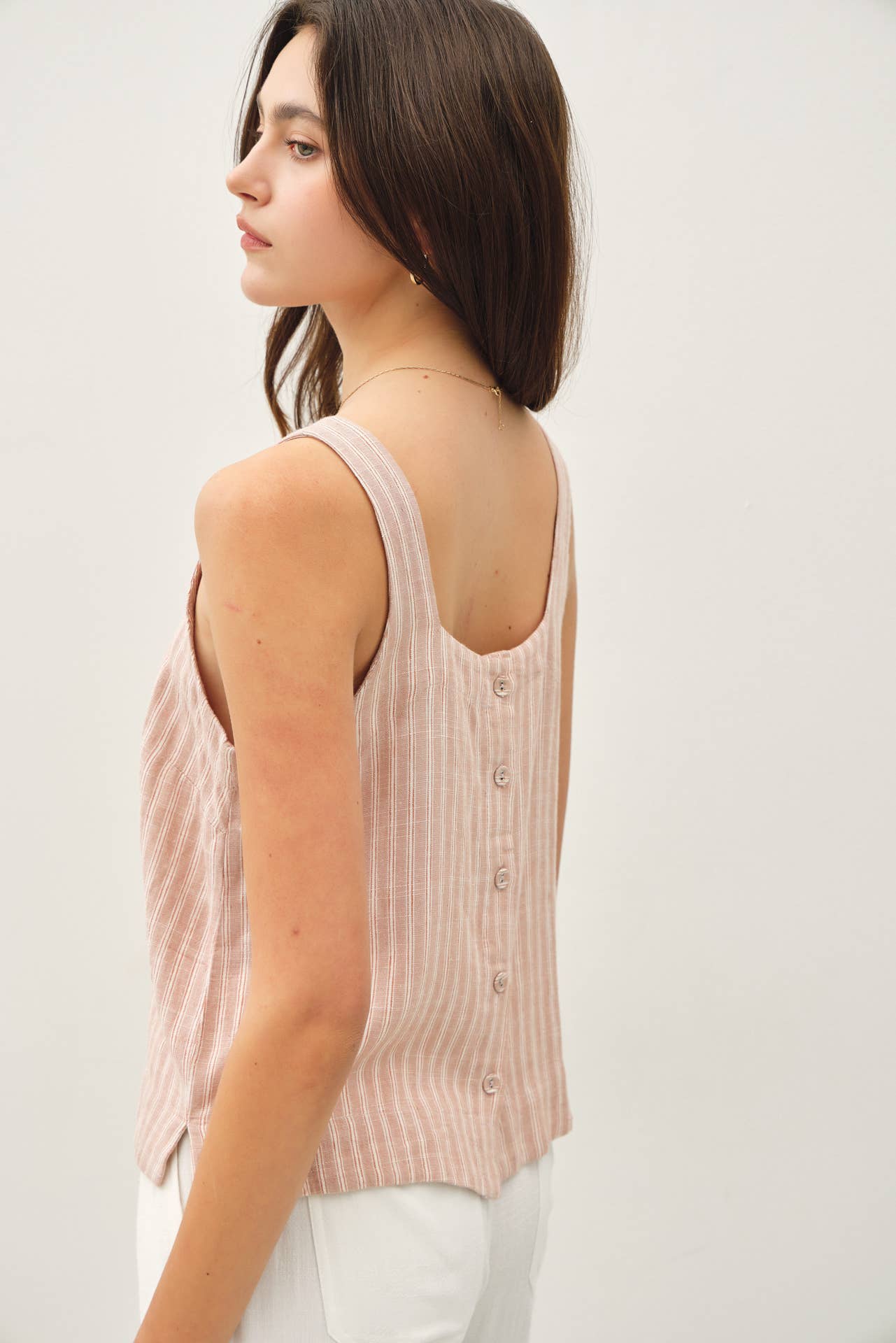 STRIPED BOXY CROPPED TANK