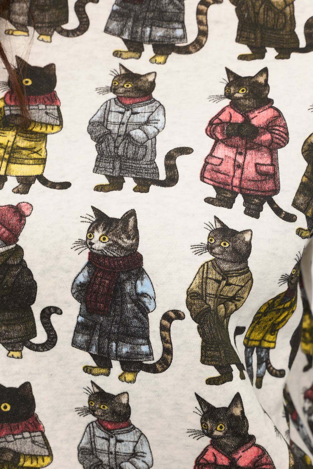 COZY CATS PRINT SWEATSHIRT