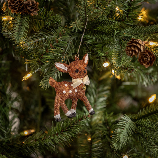 3.25" BROWN STANDING DEER ORNAMENT