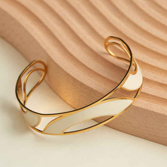Sale - Hypoallergenic Stainless Steel Semi Circle Bracelet