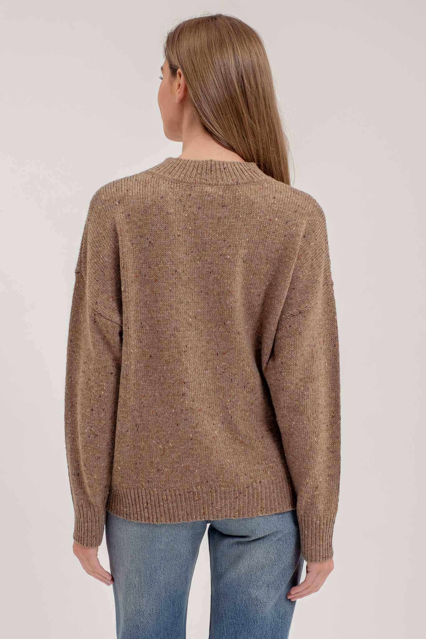 Speckle Knit Mock Neck Sweater