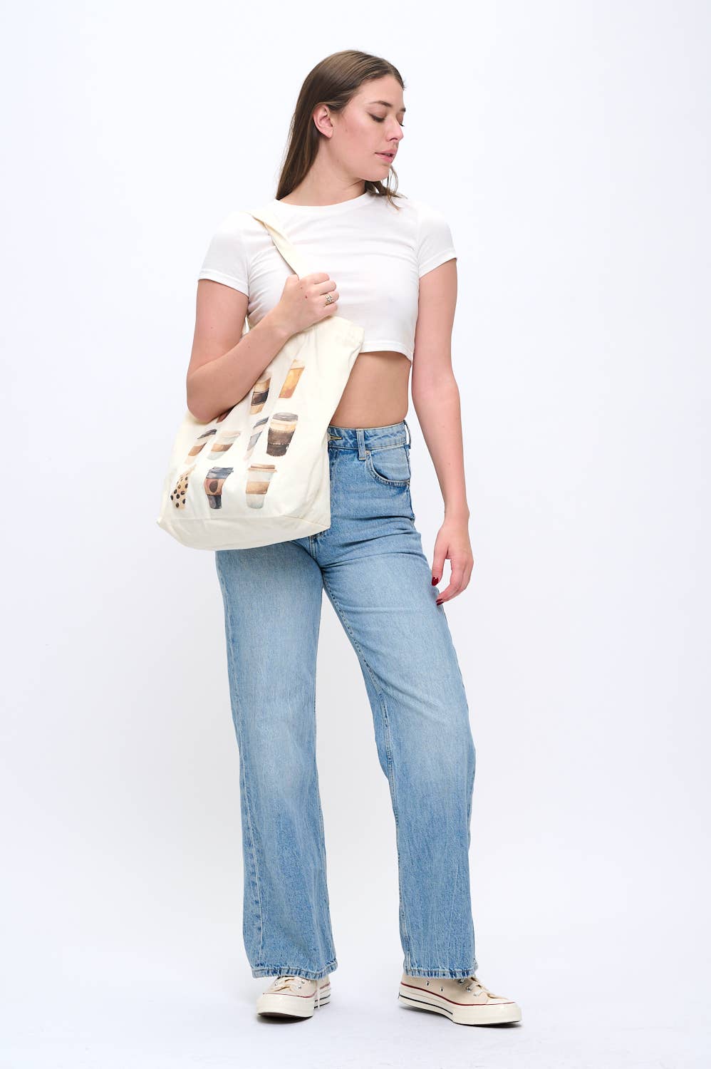 COFFEE CUPS PRINT TOTE BAGS