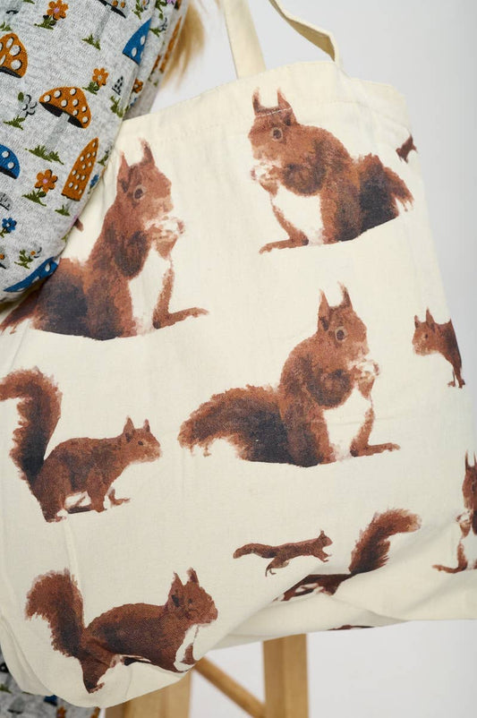 SQUIRREL PRINT TOTE BAGS