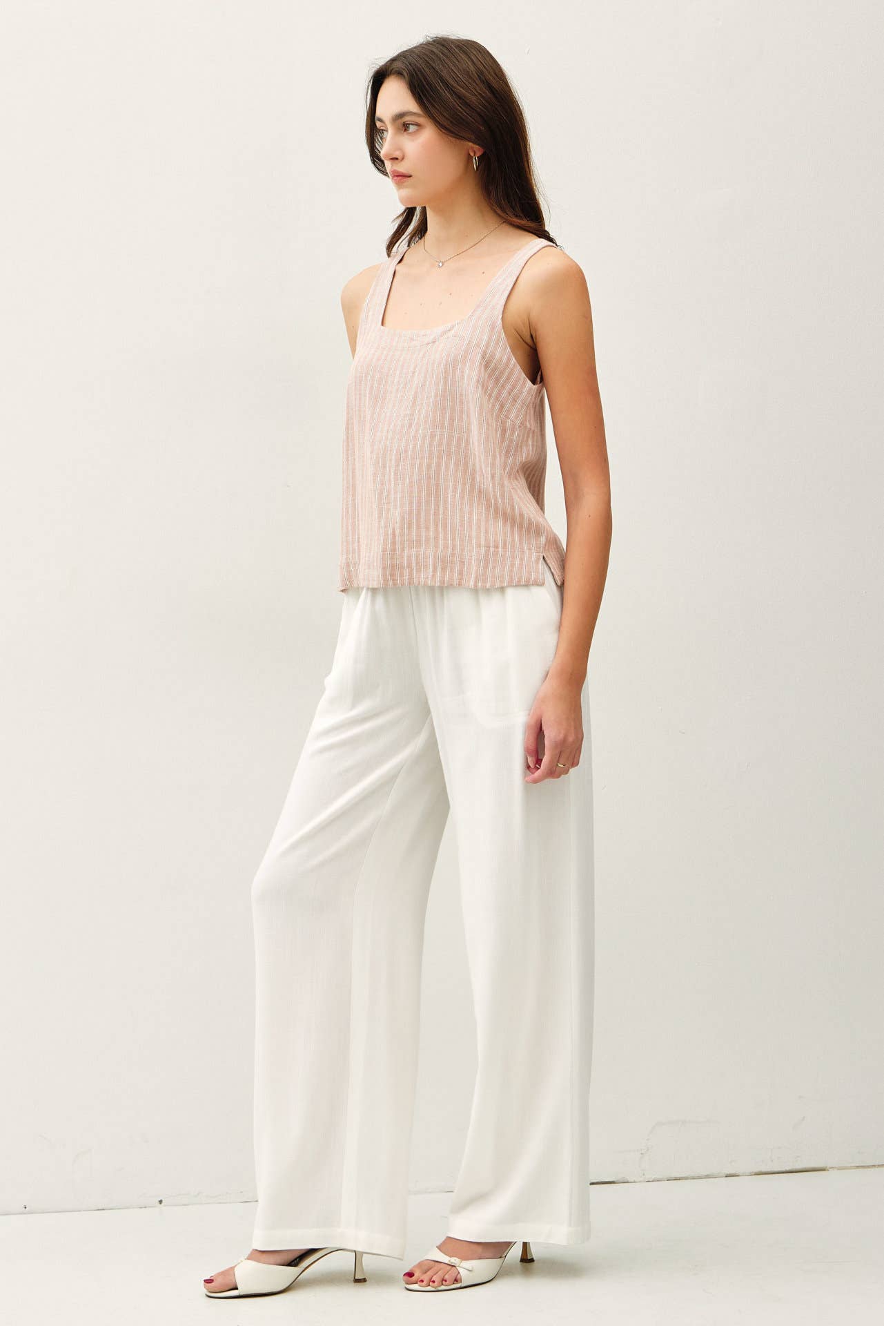 STRIPED BOXY CROPPED TANK