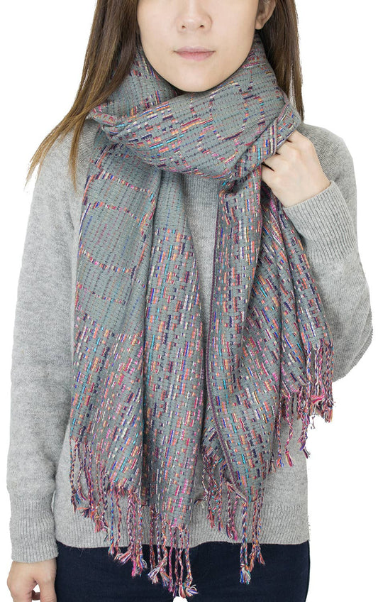 Knit Camellia Retro Cashmere Blend Scarf