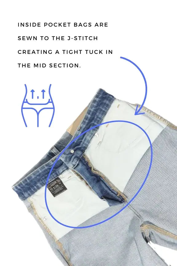 TUMMY CONTROL HIGH RISE STRETCH STRAIGHT W/ SINGLE CUFF JEAN