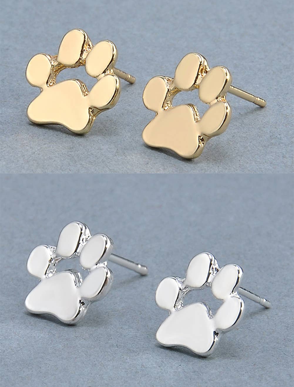 Mini Paw Print Stud Earrings