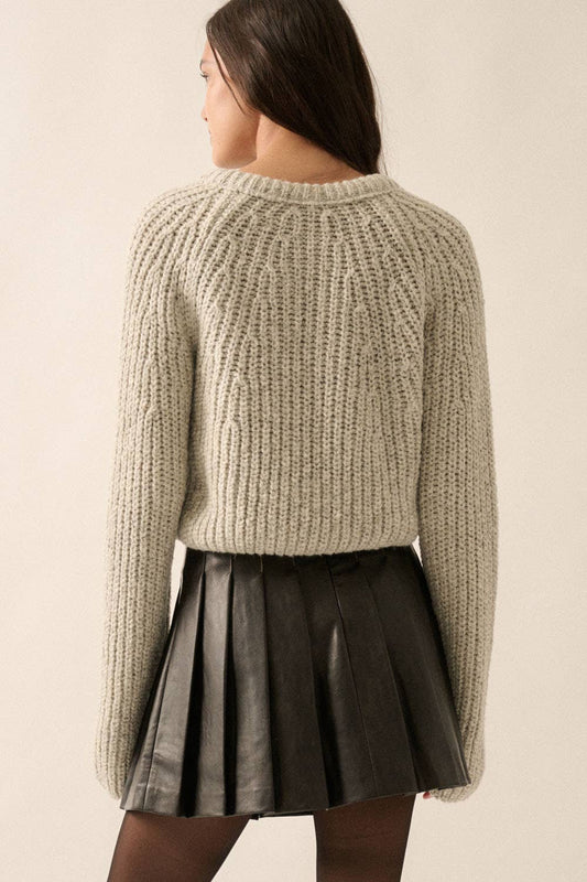 Confetti Button-Front Cardigan Sweater