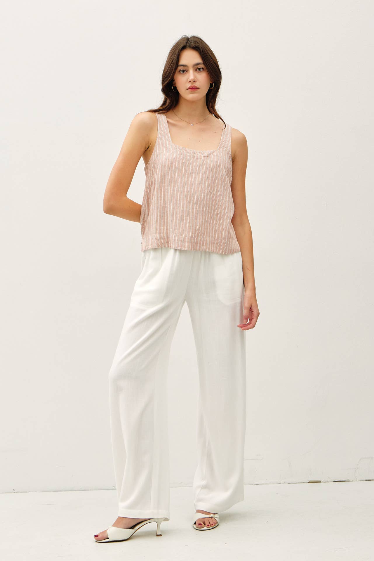 STRIPED BOXY CROPPED TANK