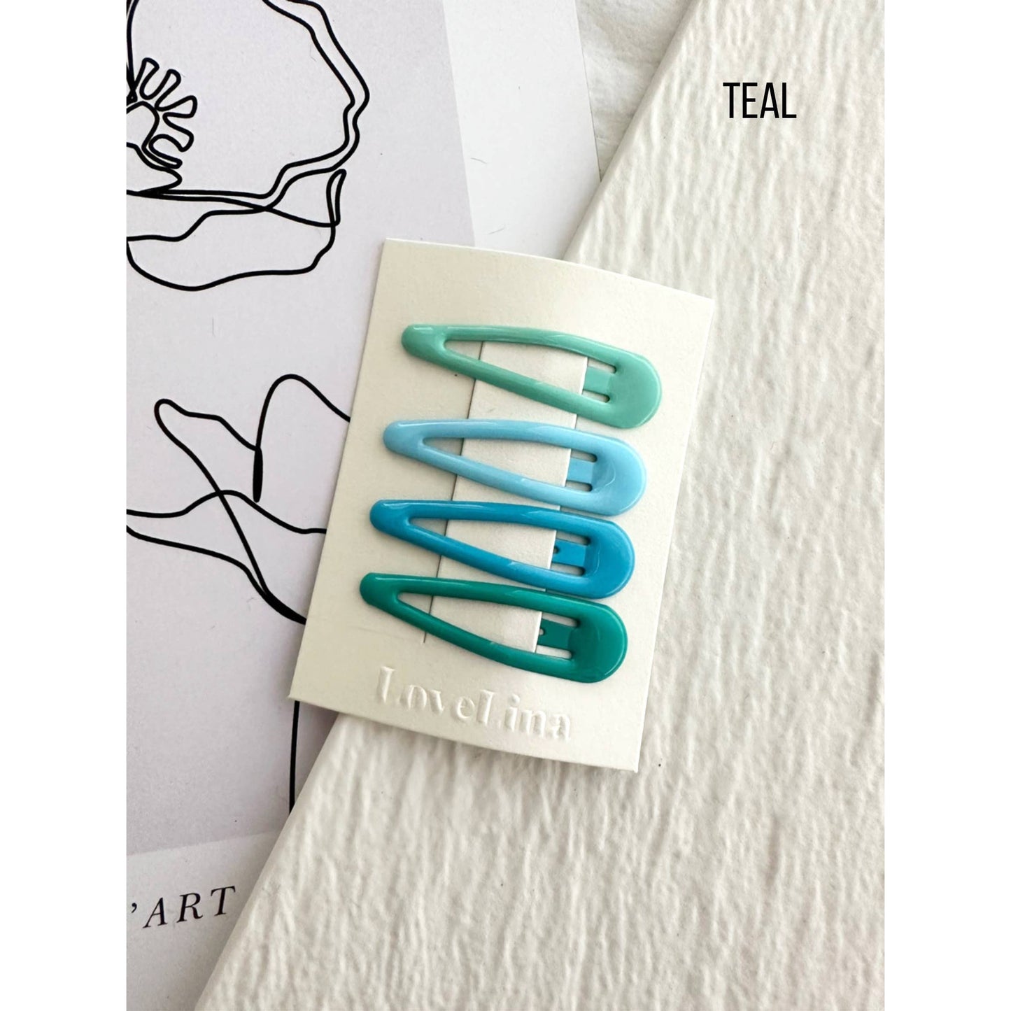 Glossy 4-Piece Hair Clip Set