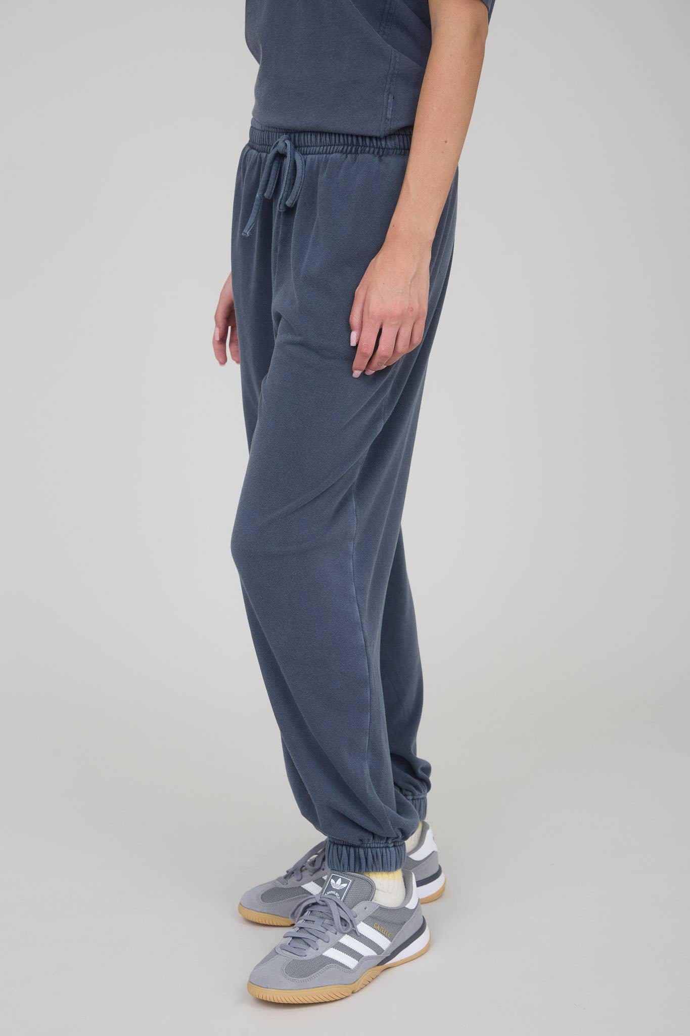 WASHED DRAWSTRING WAIST JOGGERS