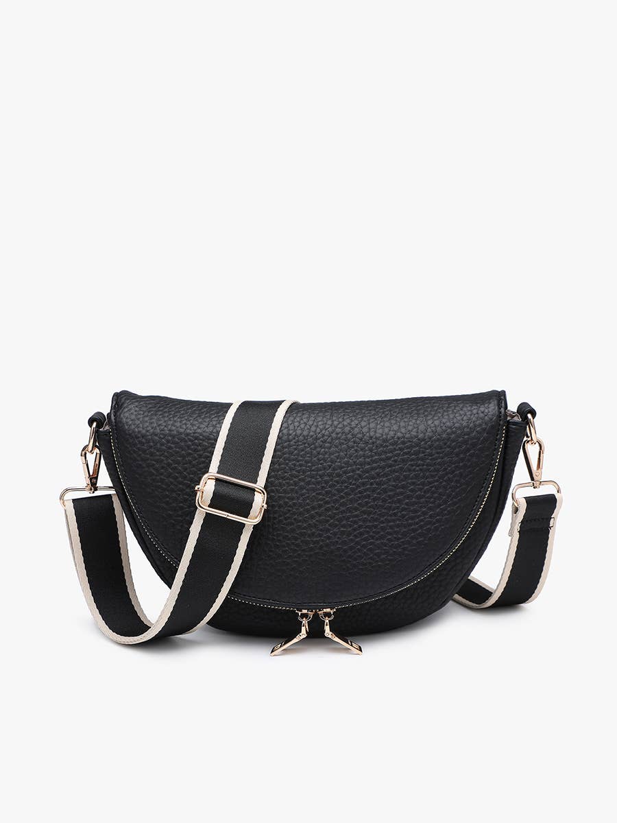 Alessandra Foldover Crescent Crossbody
