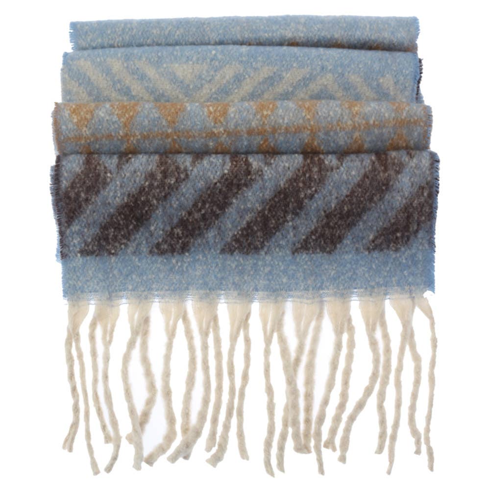 GEOMETRIC PATTERN OBLONG SCARF, LVSC 107