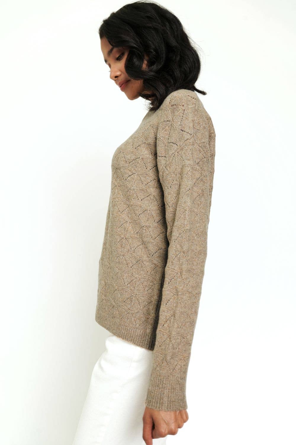 Soft Pointelle Pullover Sweater