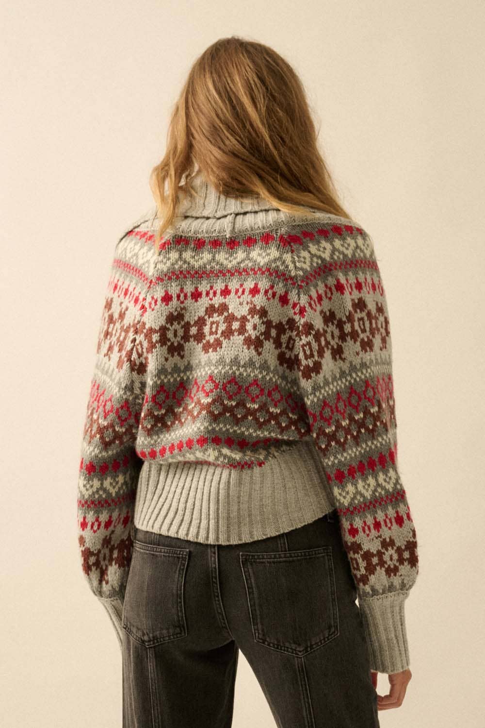 Alpine-Knit Shrug Cardigan and Tube Top