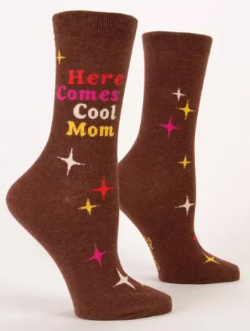 Here Comes Cool Mom Crew Socks