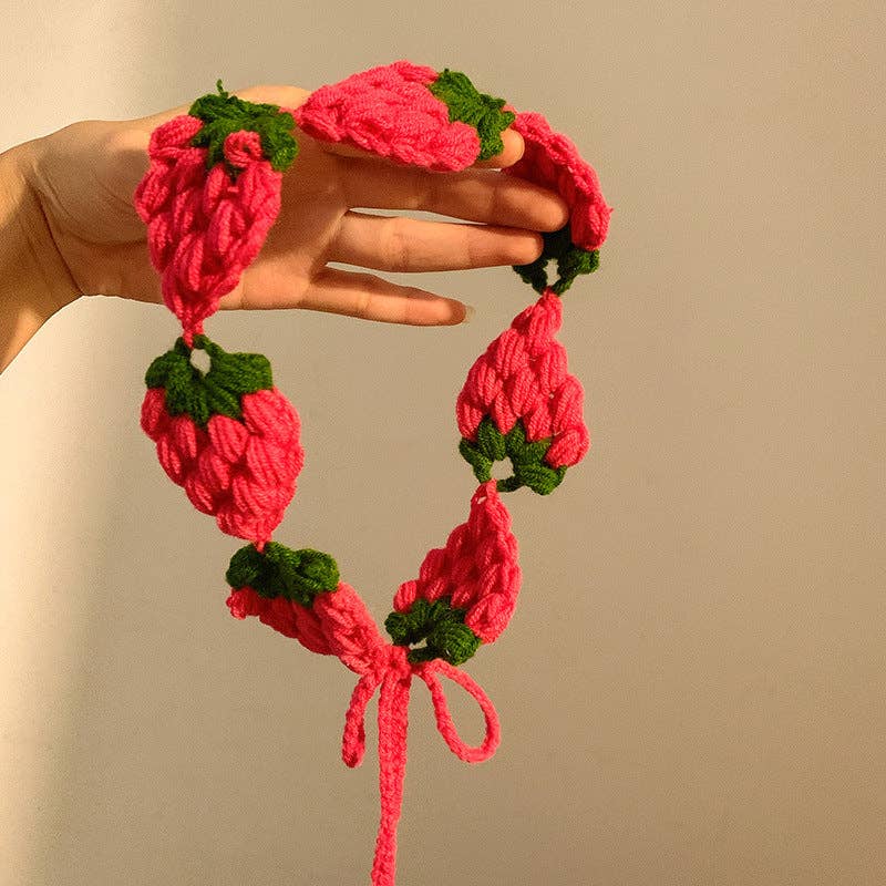 Strawberry Handwoven Headband/Belt