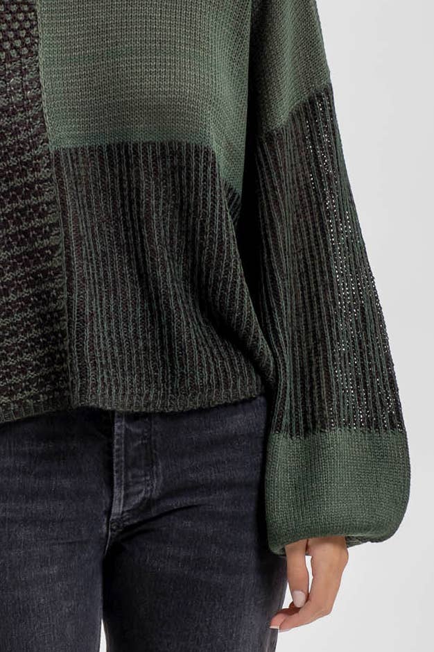 Slouchy Colorblock Sweater