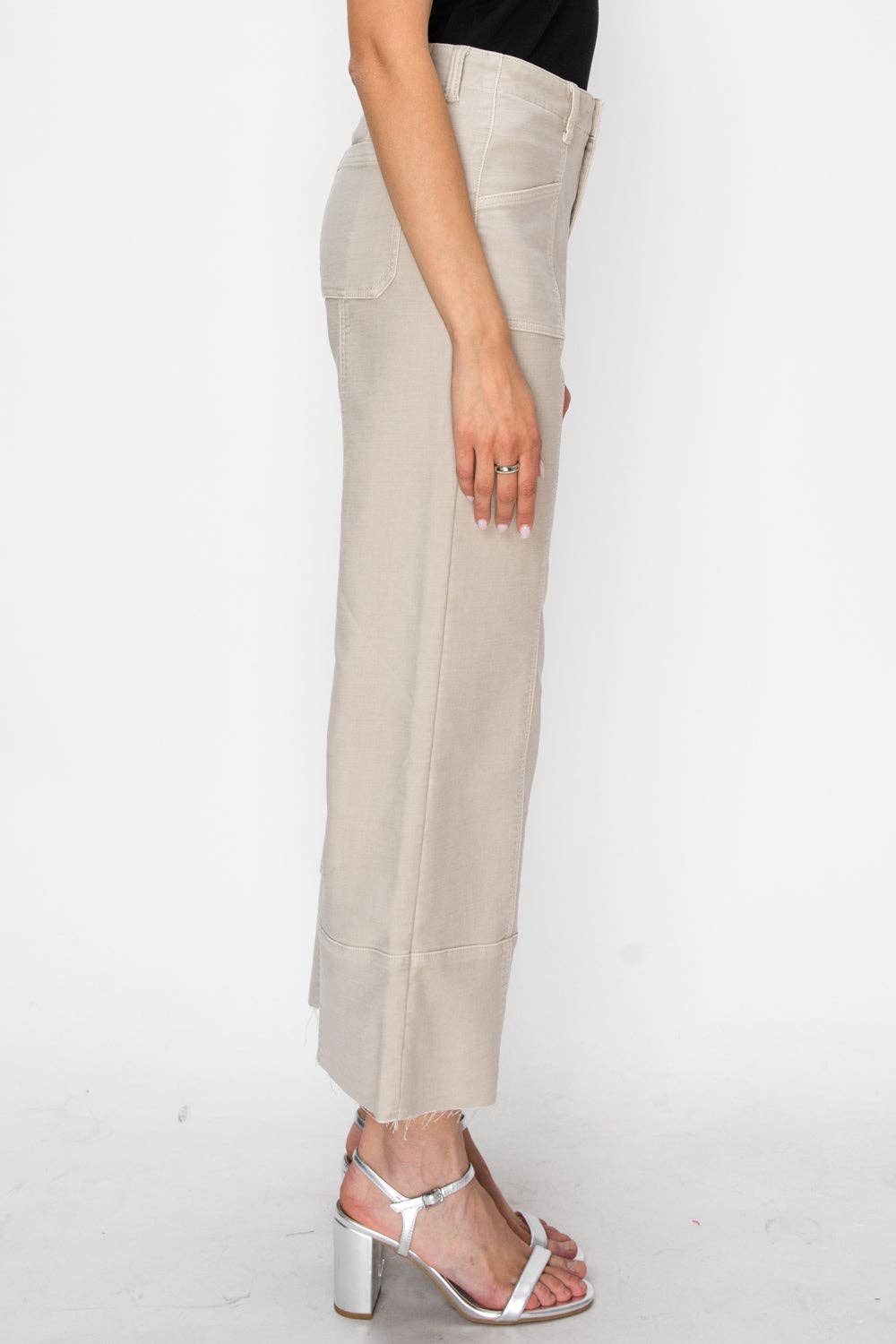 TUMMY CONTROL HIGH RISE  SLIM CROP PALAZZO JEANS