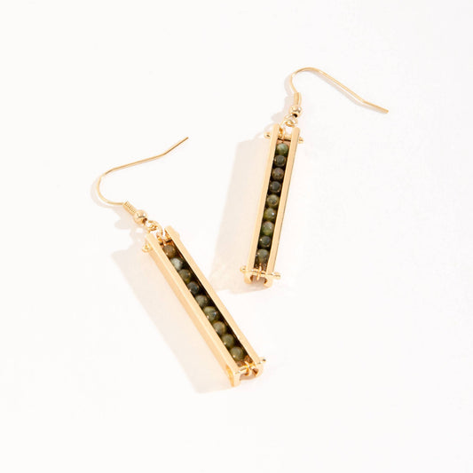 Drop Earrings Parker Genuine Stone Bar Jewelry
