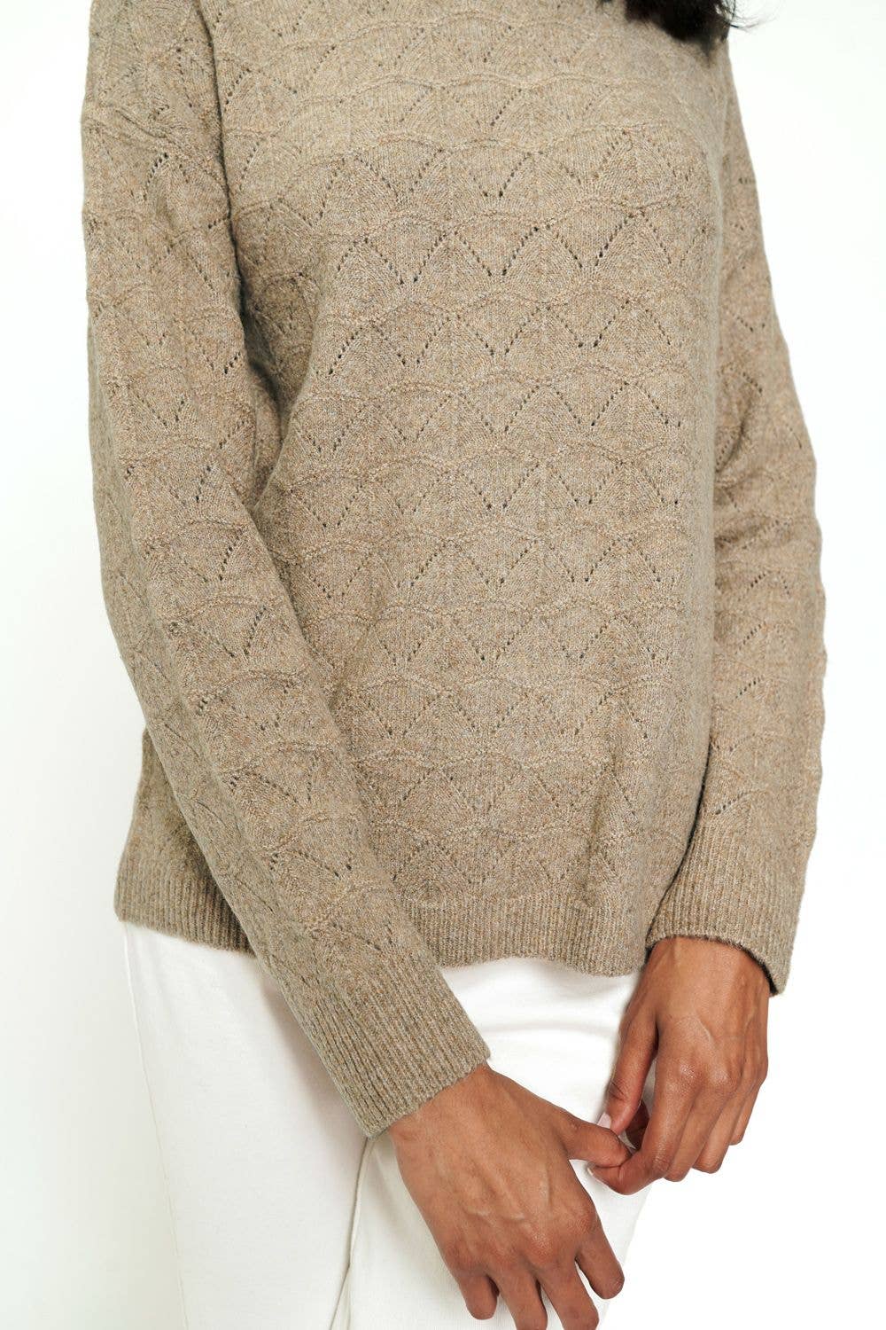 Soft Pointelle Pullover Sweater