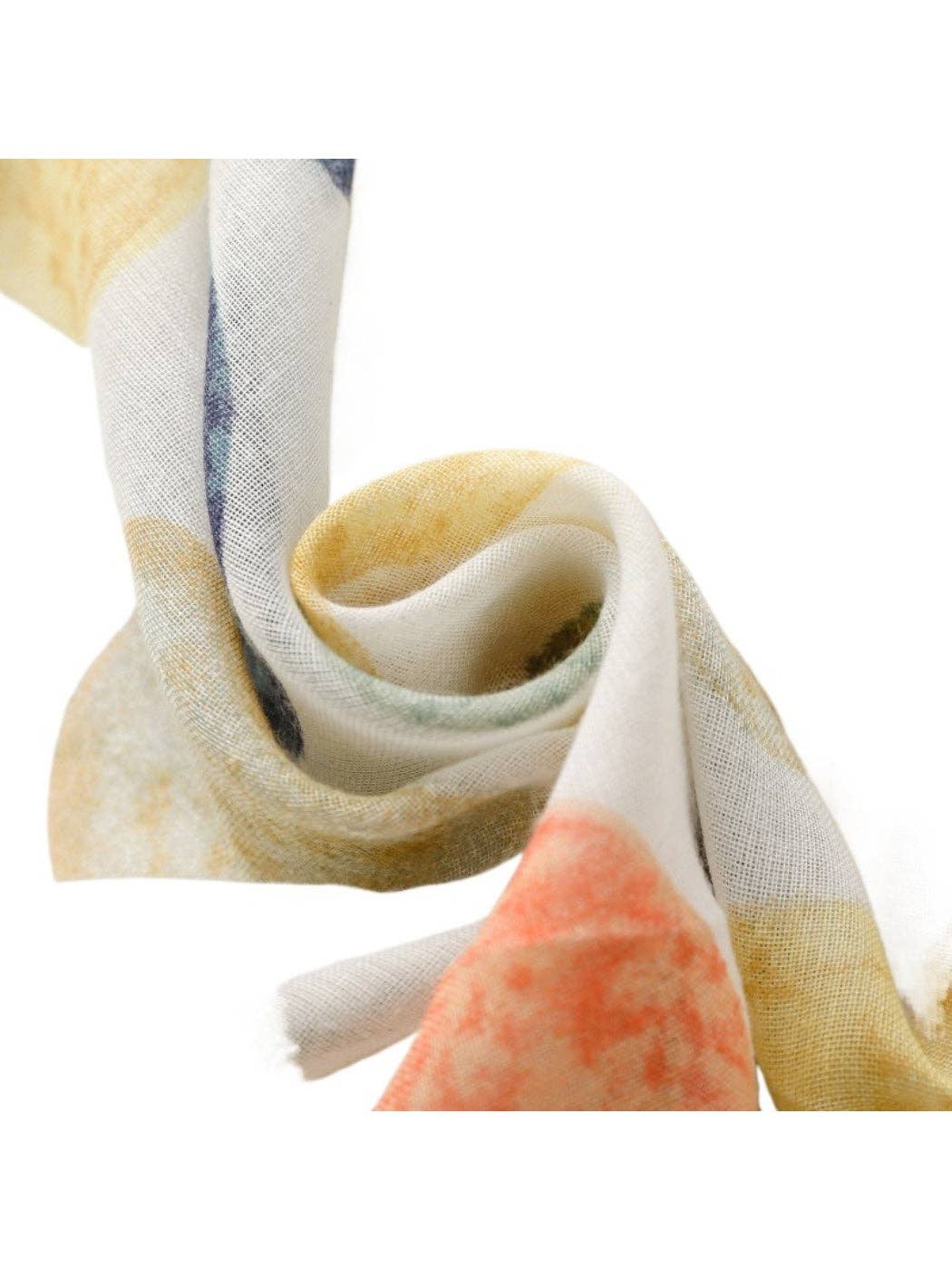 Watercolor Dot Tassel Scarf