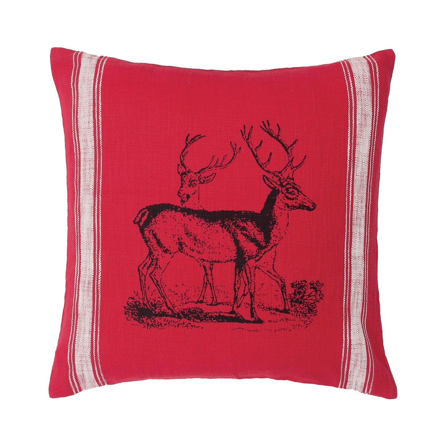 20x20 Deer Stag Red Throw Pillow