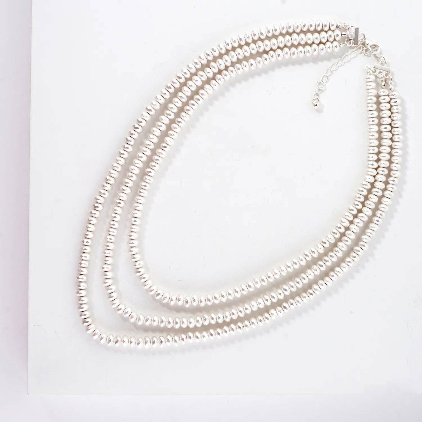 Metallic Beads Layered Necklace