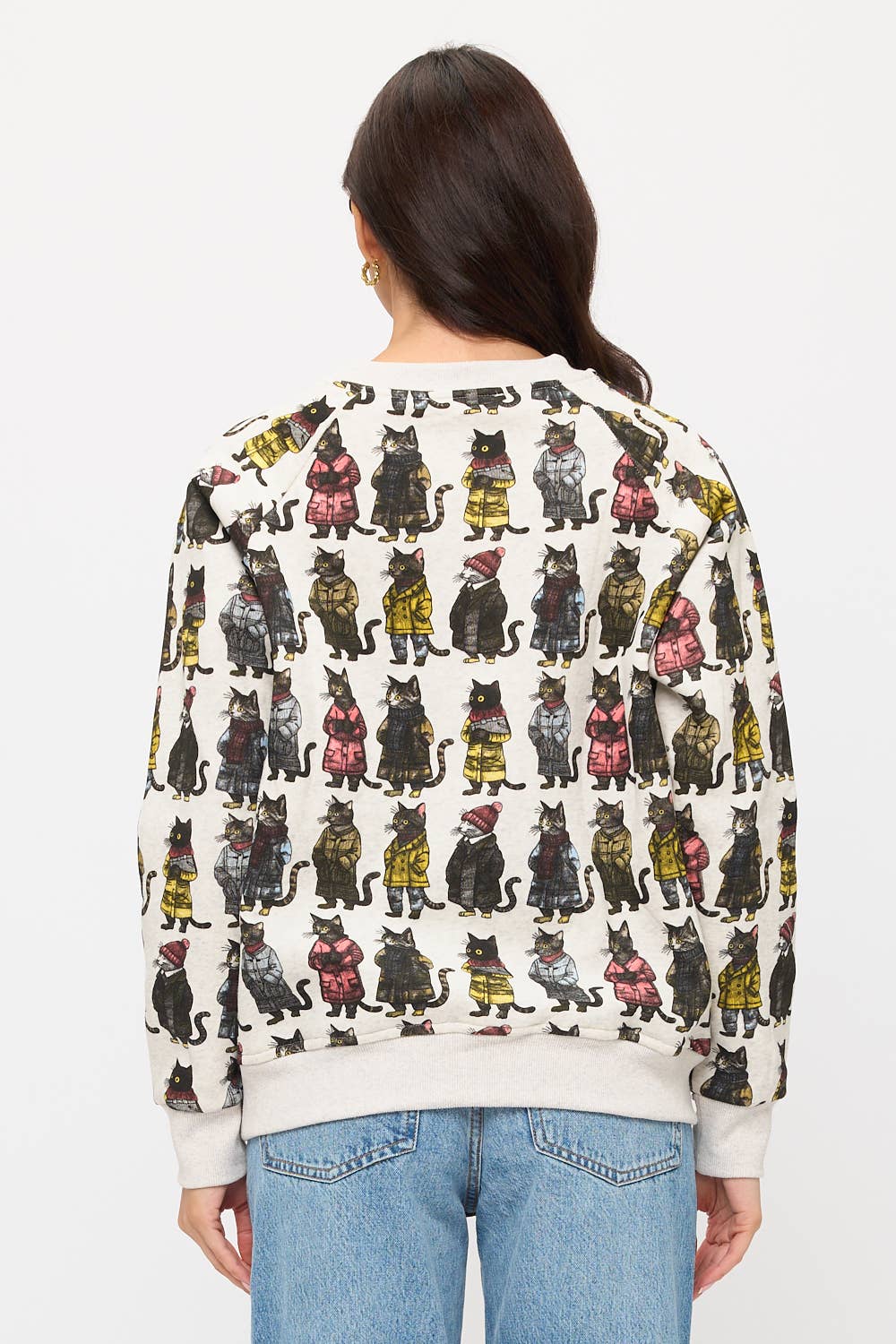 COZY CATS PRINT SWEATSHIRT