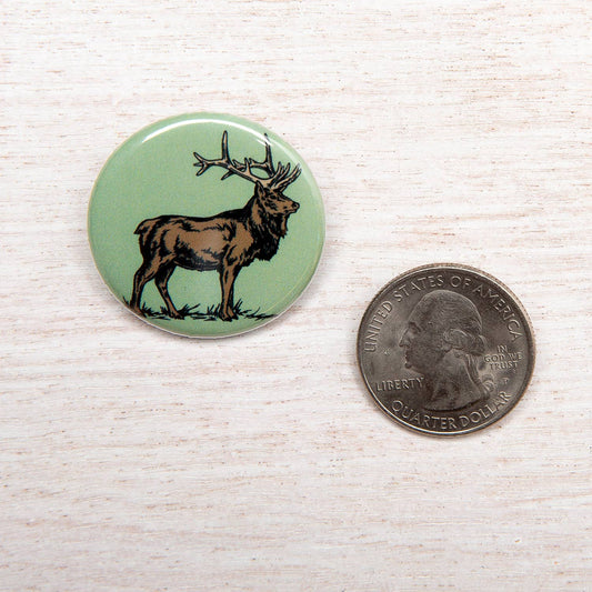 Elk Button Pin