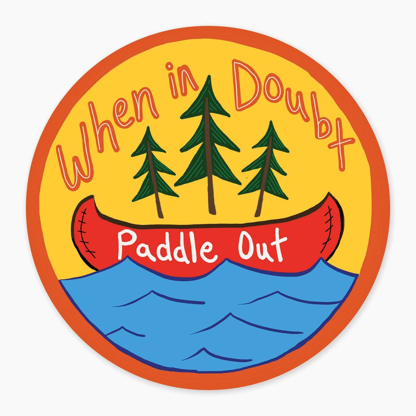 Paddle Out - 3" Art Sticker