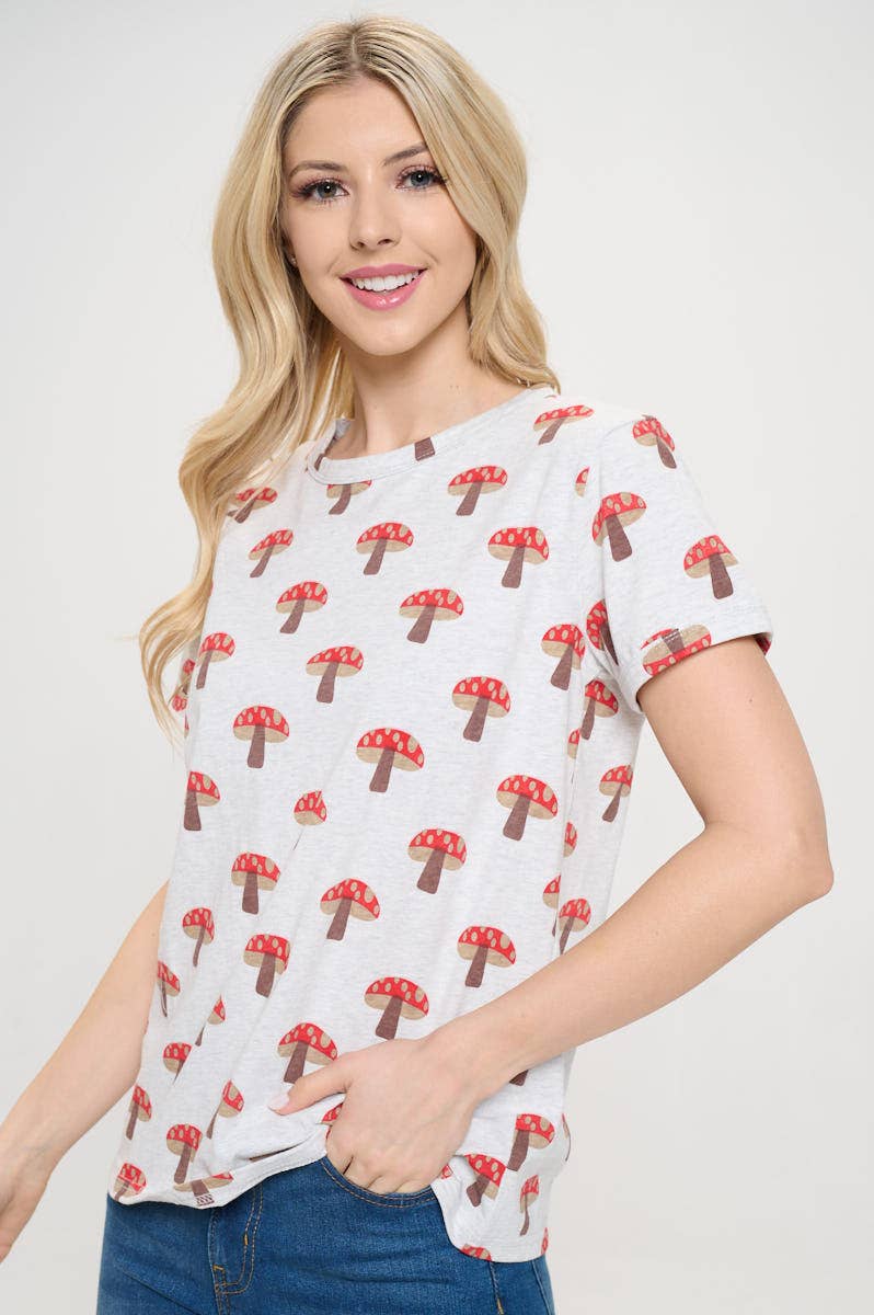 MUSHROOM PRINT T-SHIRT