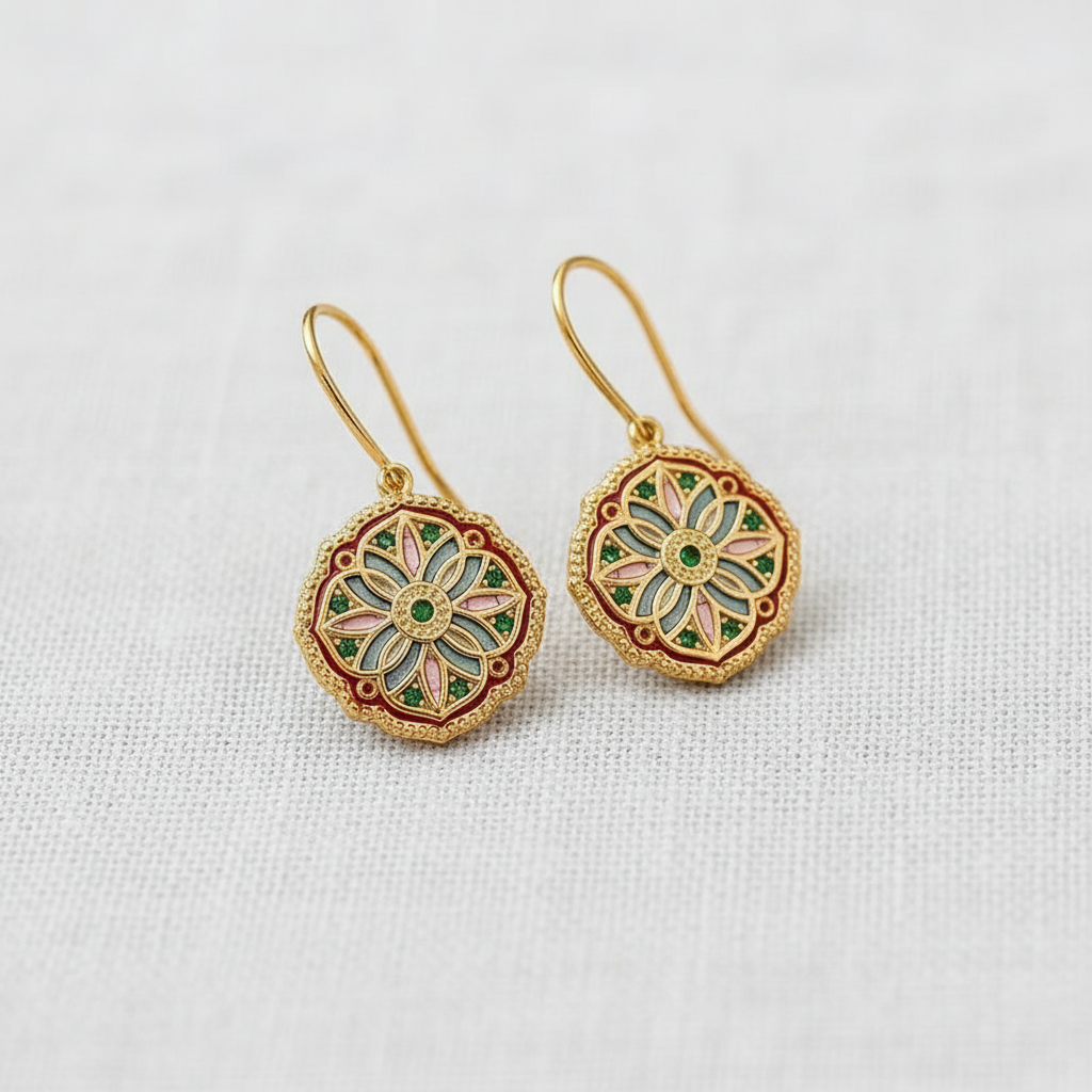 Vintage Garden Floral Stud Earrings